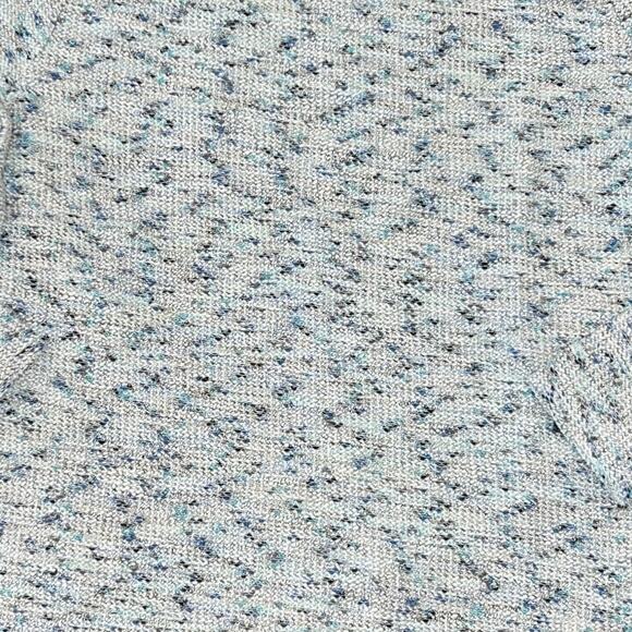 NWT LOFT Grey W/Blue Speckles Shimmer Boucle Sweater - SIZE SMALL - Picture 10 of 10